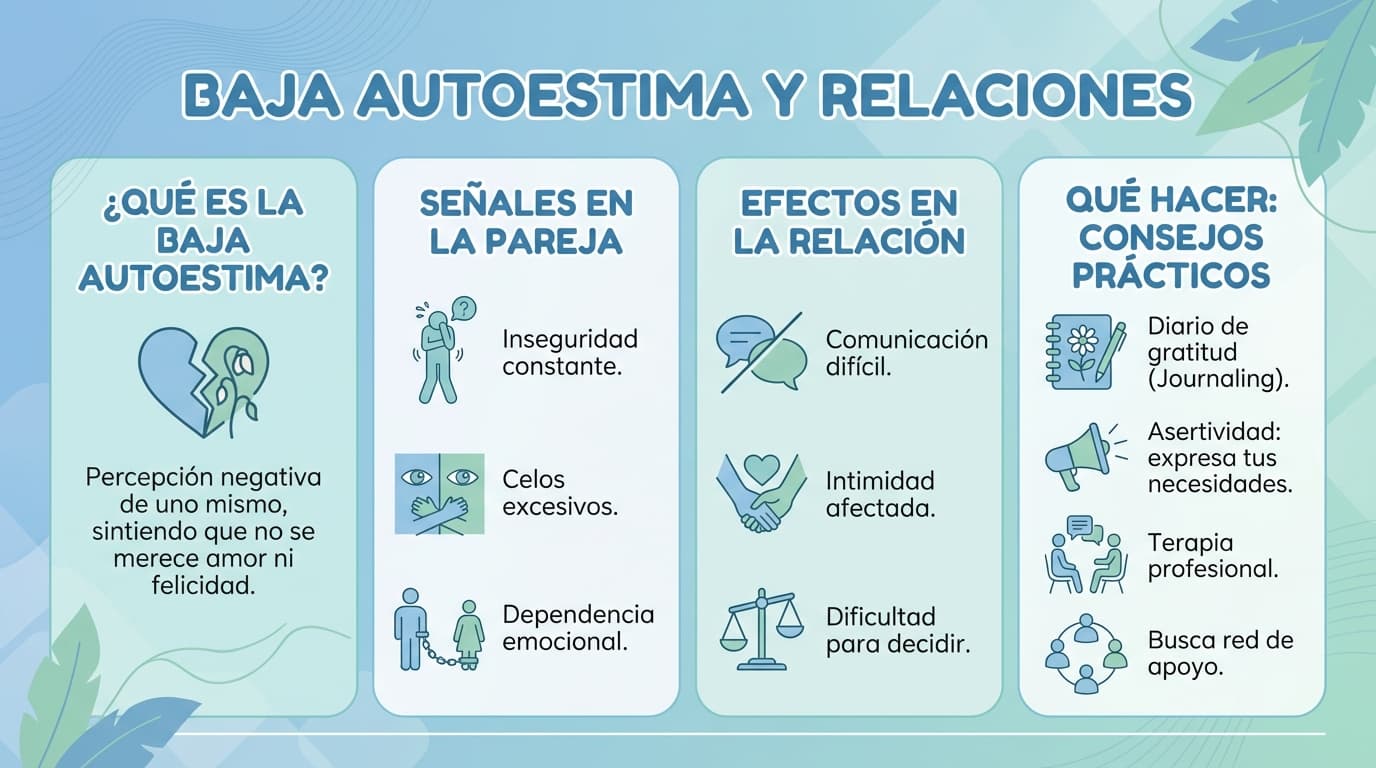 Infografía: ¿Cómo afecta la baja autoestima a mi relación de pareja?