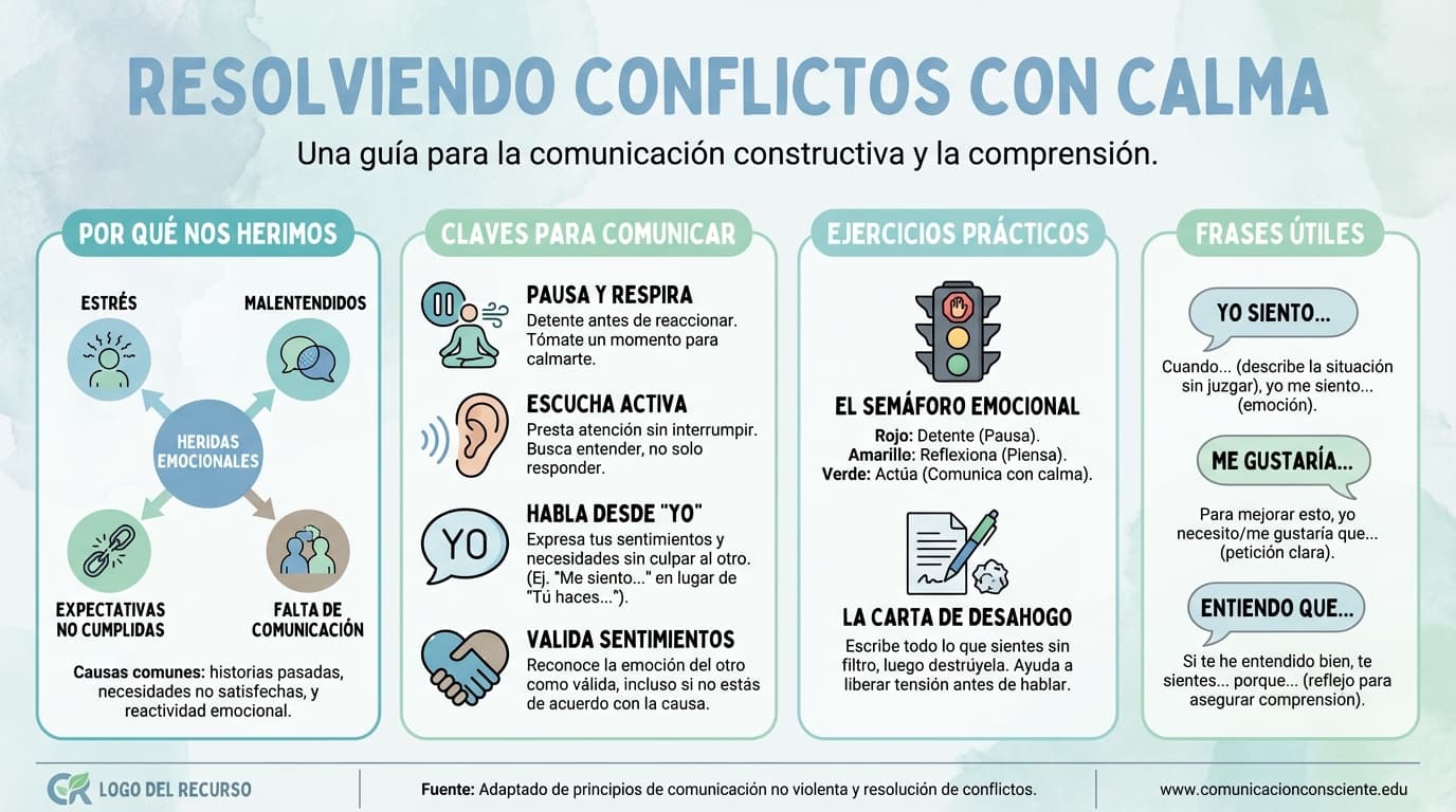 Infografía: ¿Cómo mejorar la comunicación y dejar de herirnos cuando hablamos?