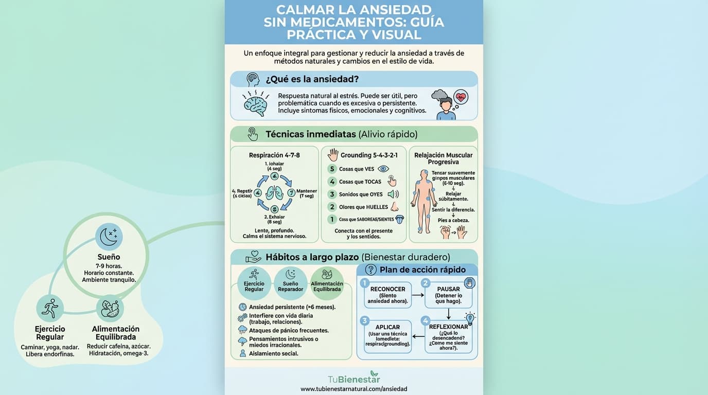 Infografía: ¿Cómo calmar la ansiedad sin depender de medicamentos?