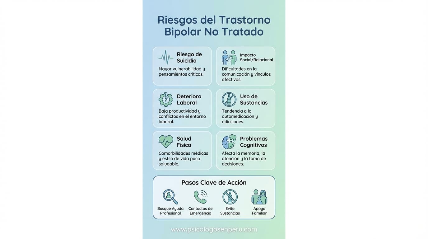 Infografía: ¿Qué riesgos tiene no tratar la bipolaridad?