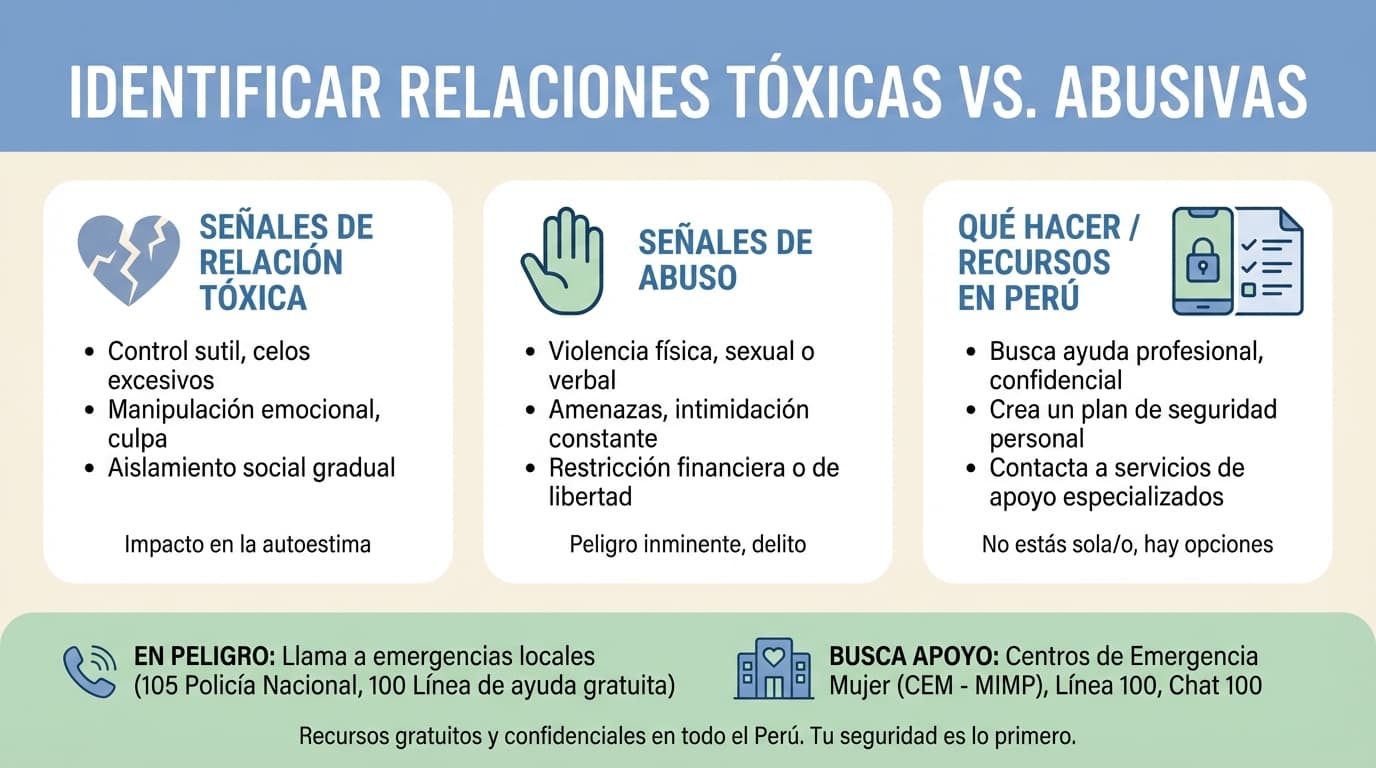 Infografía: ¿Cómo saber si mi relación es tóxica o abusiva?