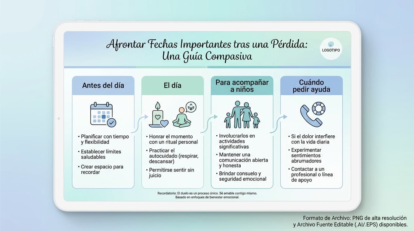 Infografía: ¿Cómo atravesar fechas importantes sin un ser querido?