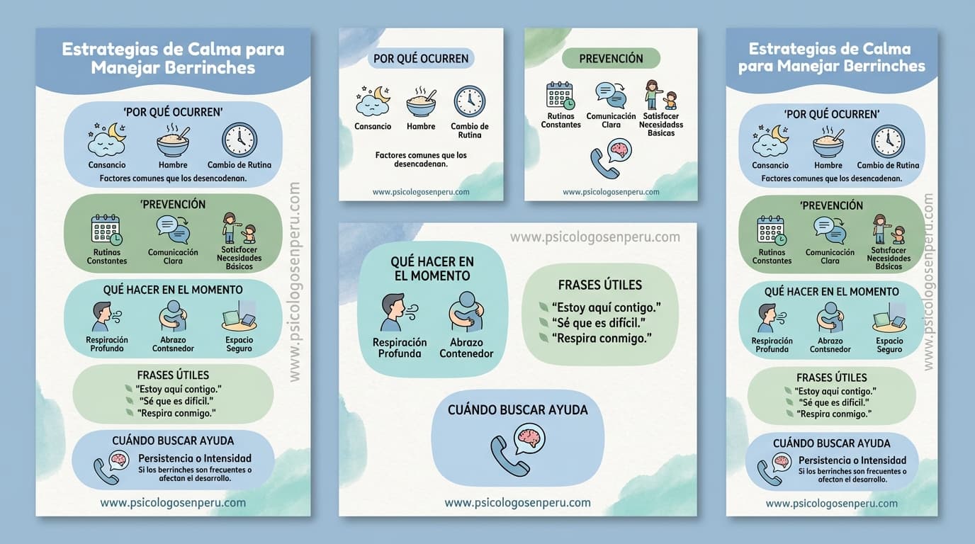 Infografía: ¿Cómo manejar los berrinches de forma calmada y efectiva?