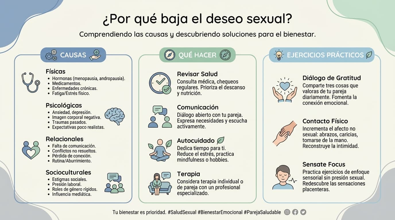 Infografía: ¿Es normal perder el deseo sexual en la pareja y qué se puede hacer?