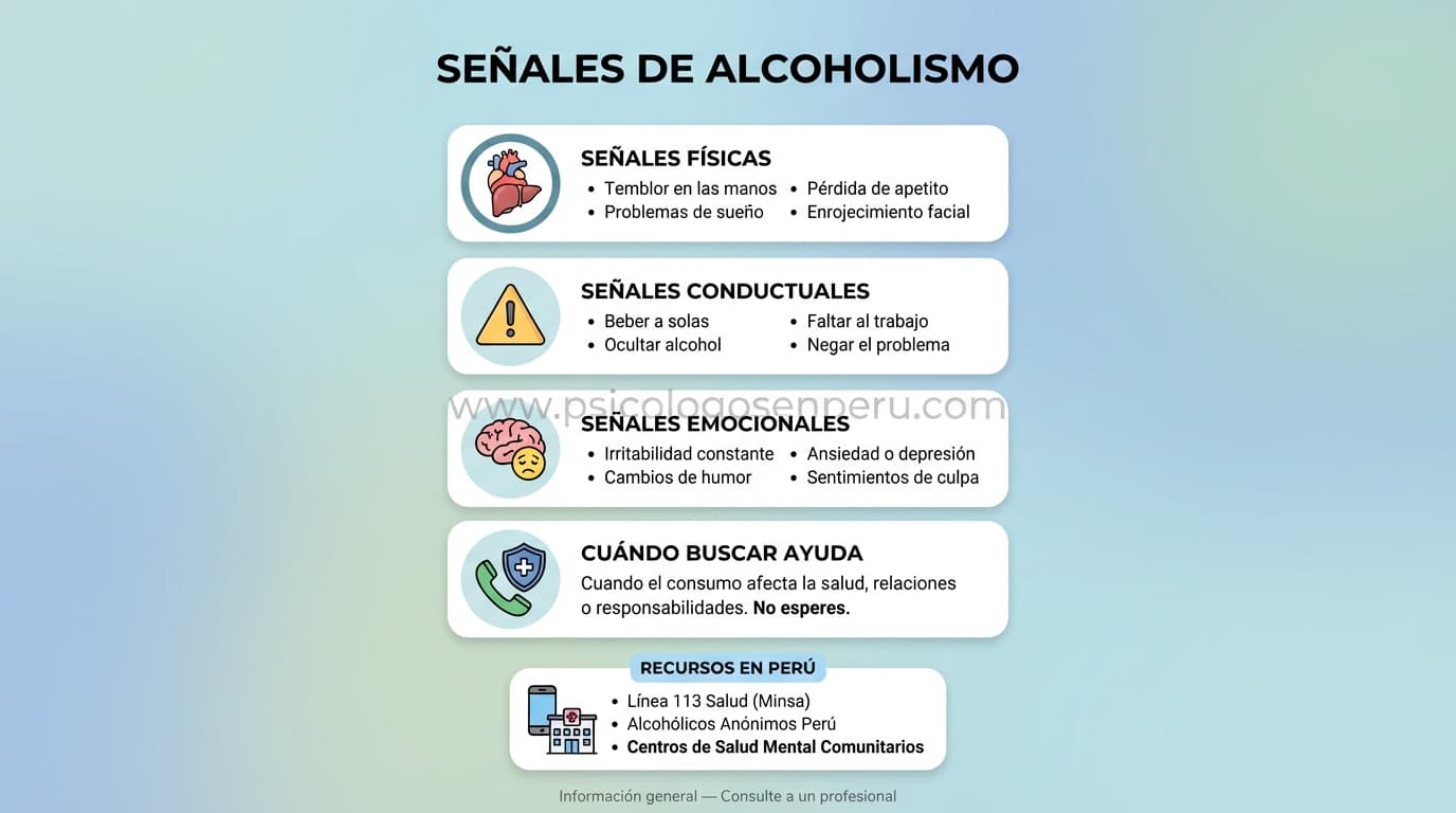 Infografía: ¿Cuáles son las señales de alcoholismo?