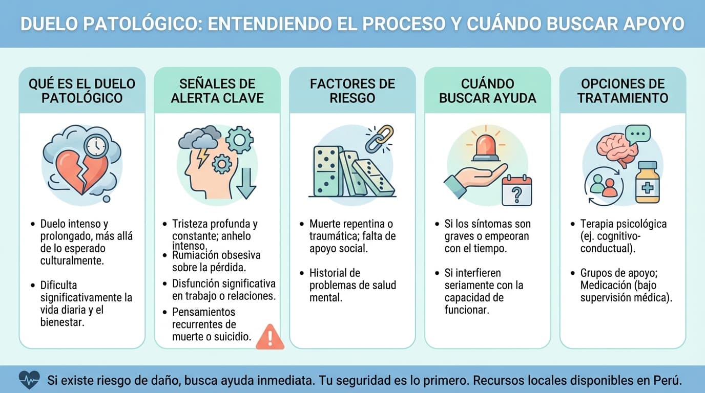 Infografía: ¿Qué es el duelo patológico y cómo reconocer sus señales?