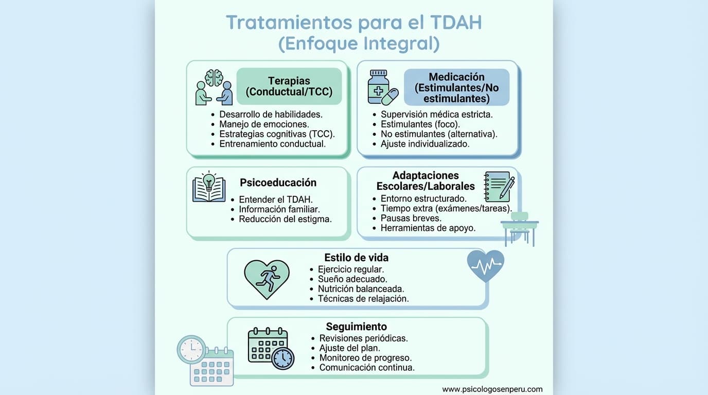 Infografía: ¿Qué tratamientos existen para el TDAH?