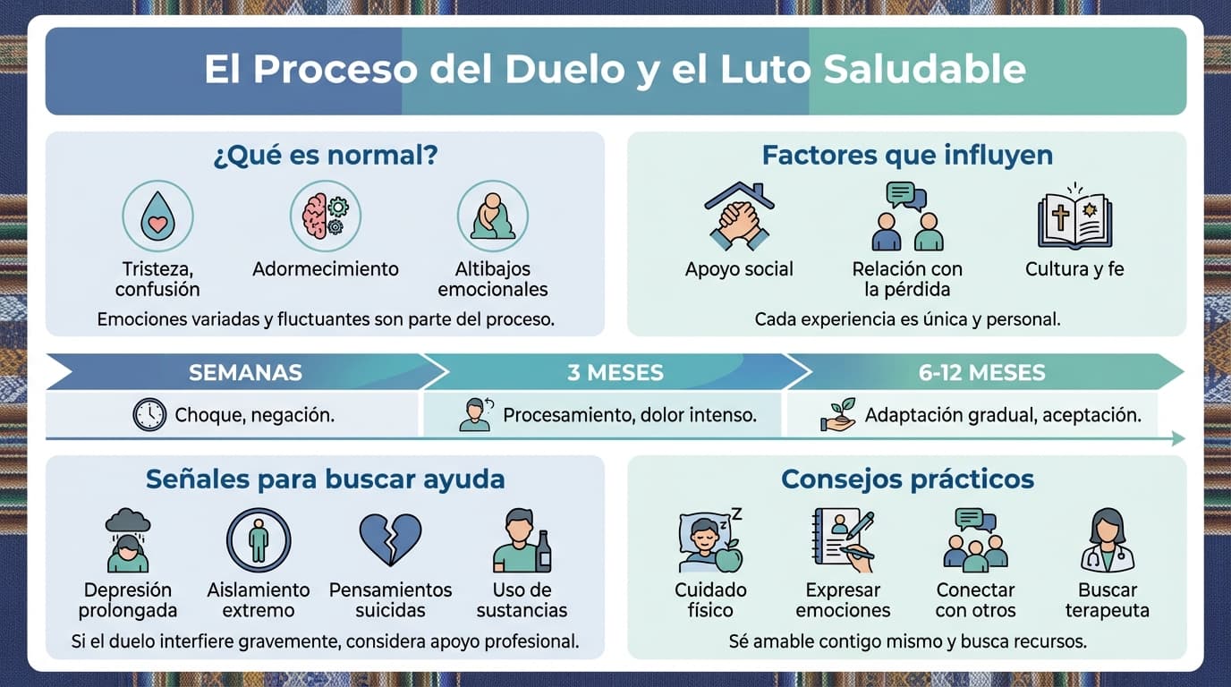 Infografía: ¿Cuánto tiempo es normal estar triste y llorar después de una pérdida?
