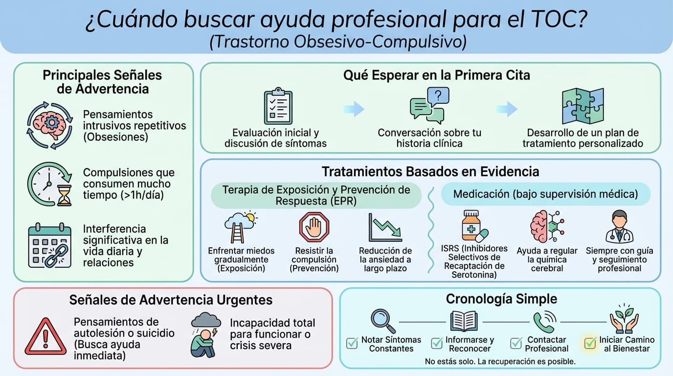 Infografía: ¿Cuándo debería buscar ayuda profesional por TOC?