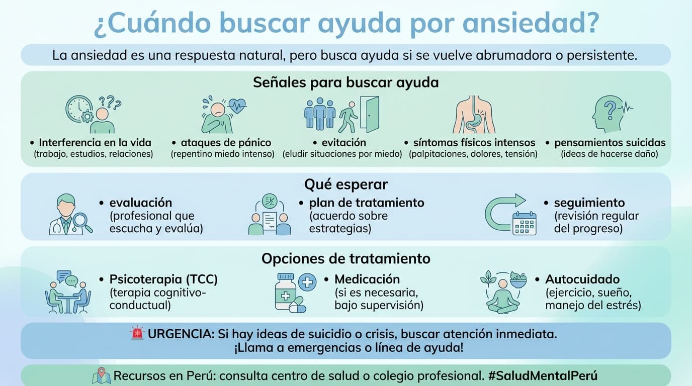 Infografía: ¿Cuándo debería buscar ayuda profesional por ansiedad?