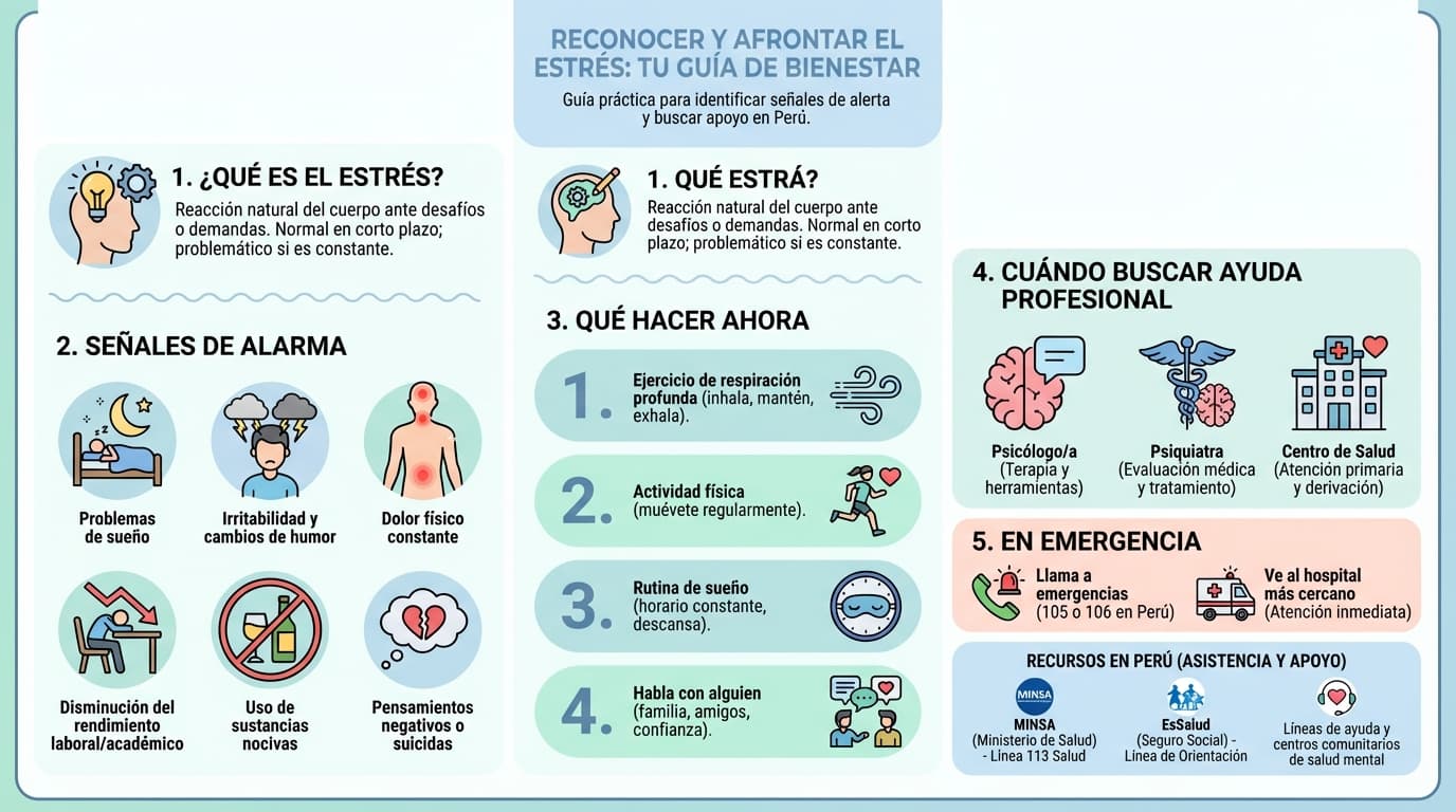 Infografía: ¿Cuándo el estrés se vuelve un problema y conviene pedir ayuda?