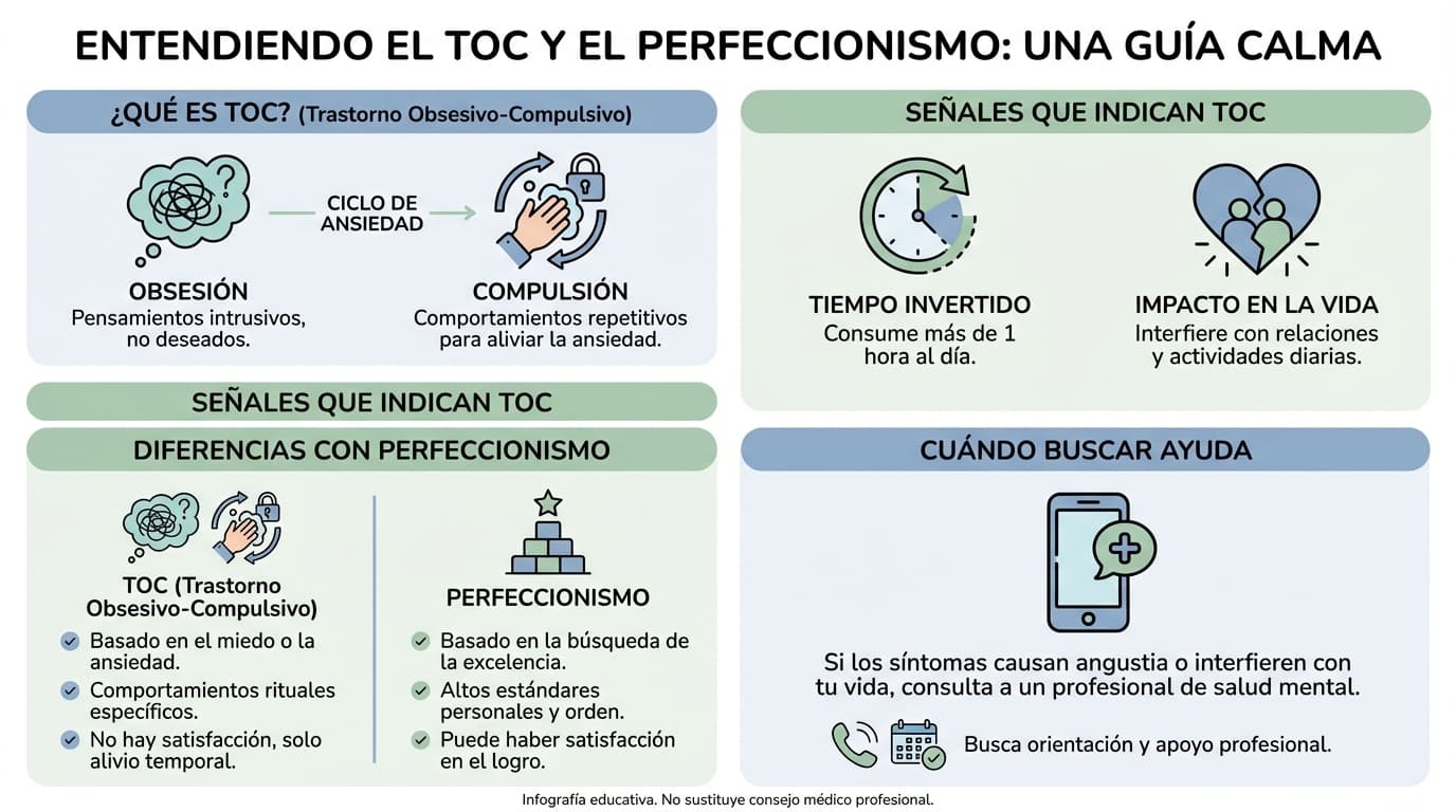 Infografía: ¿Cómo saber si tengo TOC y no solo manías o perfeccionismo?