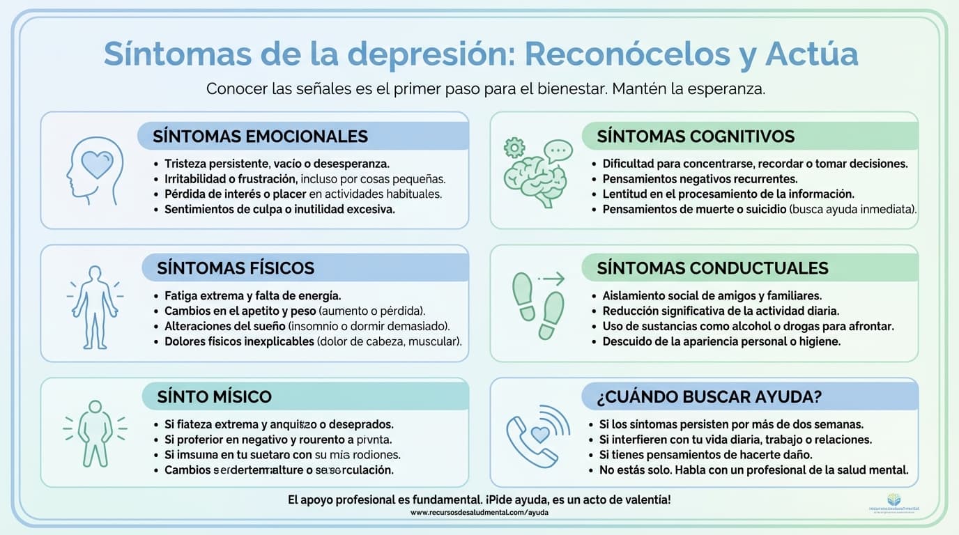 Infografía: ¿Cuáles son los síntomas de la depresión?