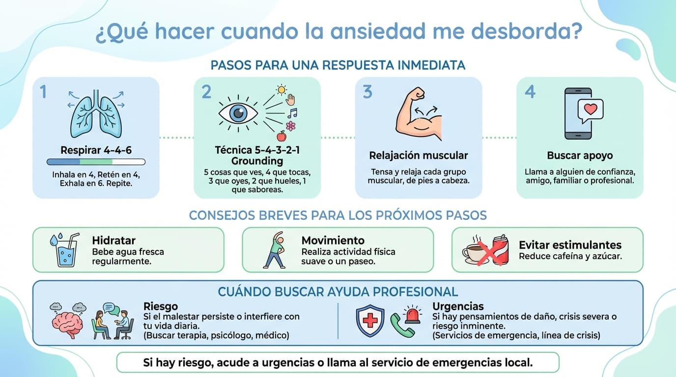 Infografía: ¿Qué hago cuando la ansiedad me desborda?