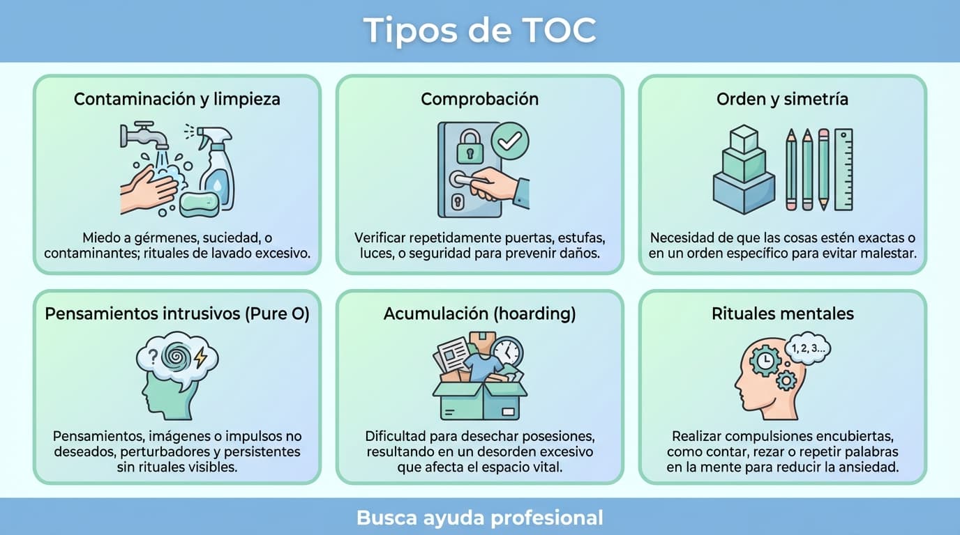 Infografía: ¿Qué tipos de TOC existen y cómo reconocerlos?