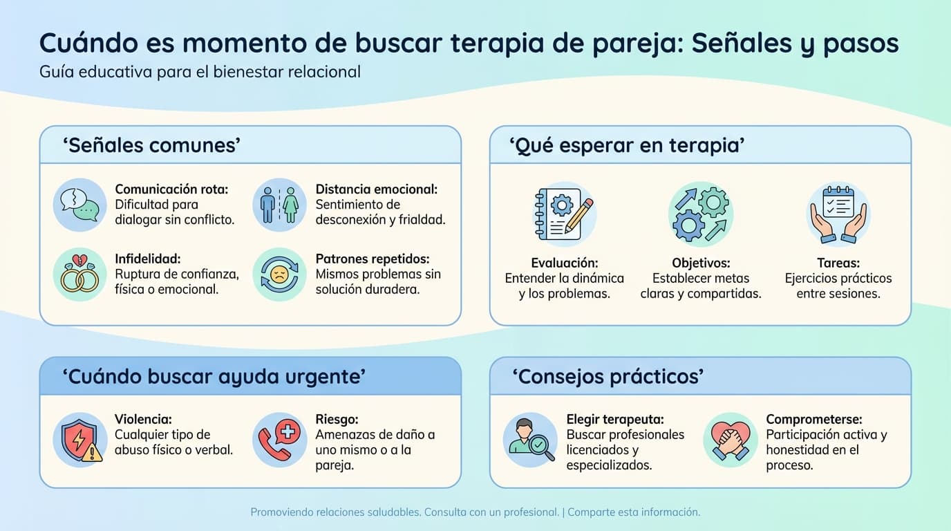Infografía: ¿Cuándo es momento de ir a terapia de pareja?