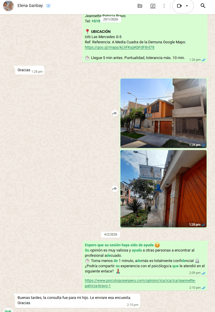 Captura real de solicitud de opinión a paciente 4
